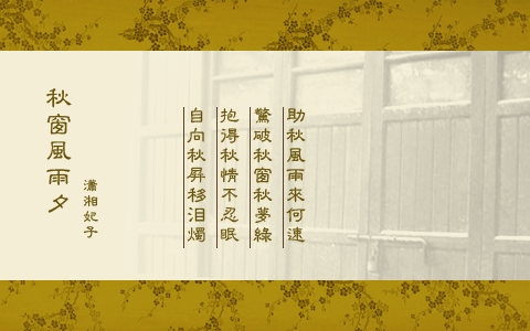 秋窗风雨夕[5p]